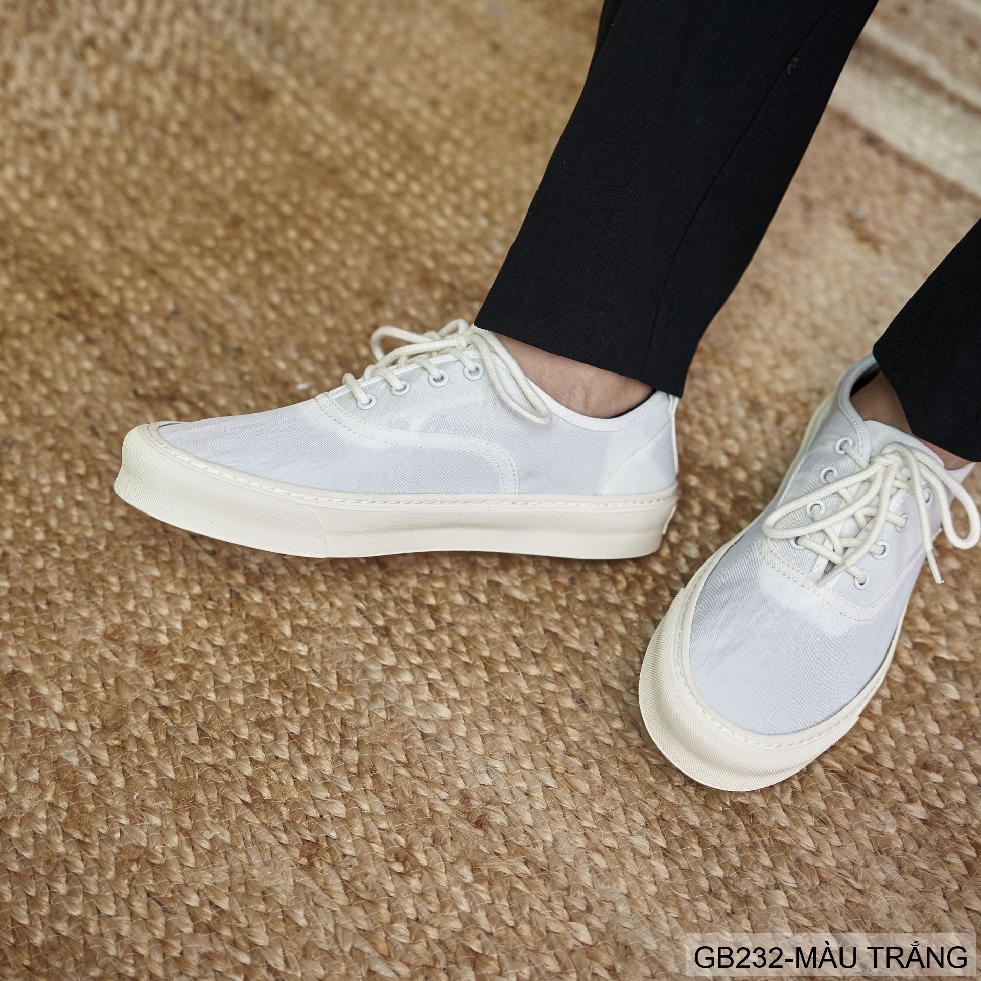 GB232 - Giày sneaker vải nam nữ đế bệt phong cách thường ngày, màu trơn chống thấm_thumbnail_10