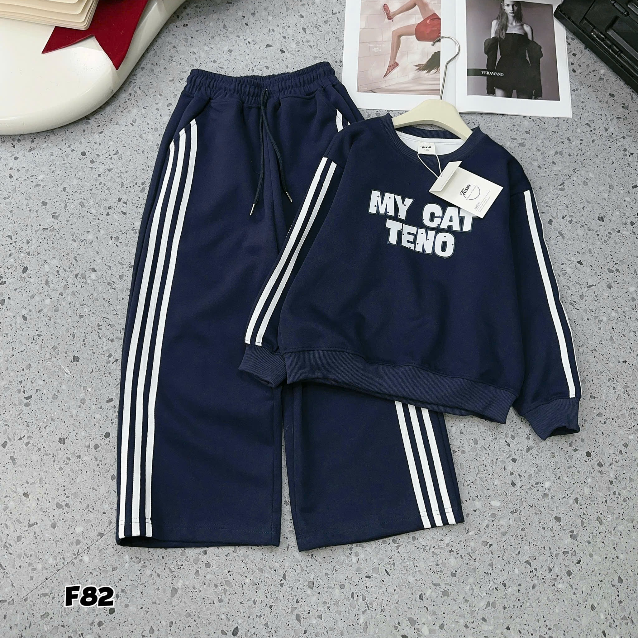 [F82] Bộ nỉ My Cat TENO dành cho bé gái_thumbnail_1