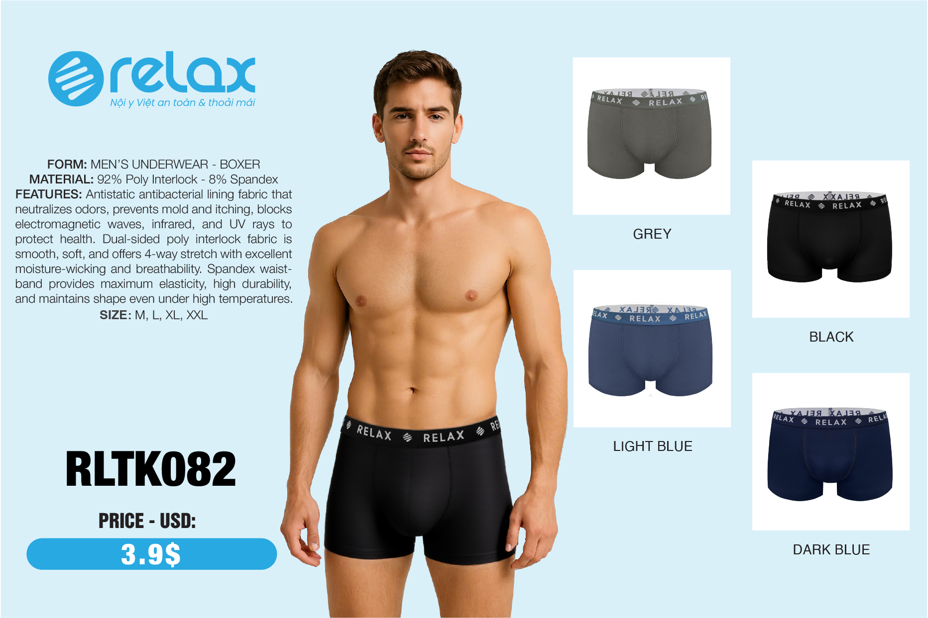 COMBO 3 QUẦN LÓT NAM RLTK082