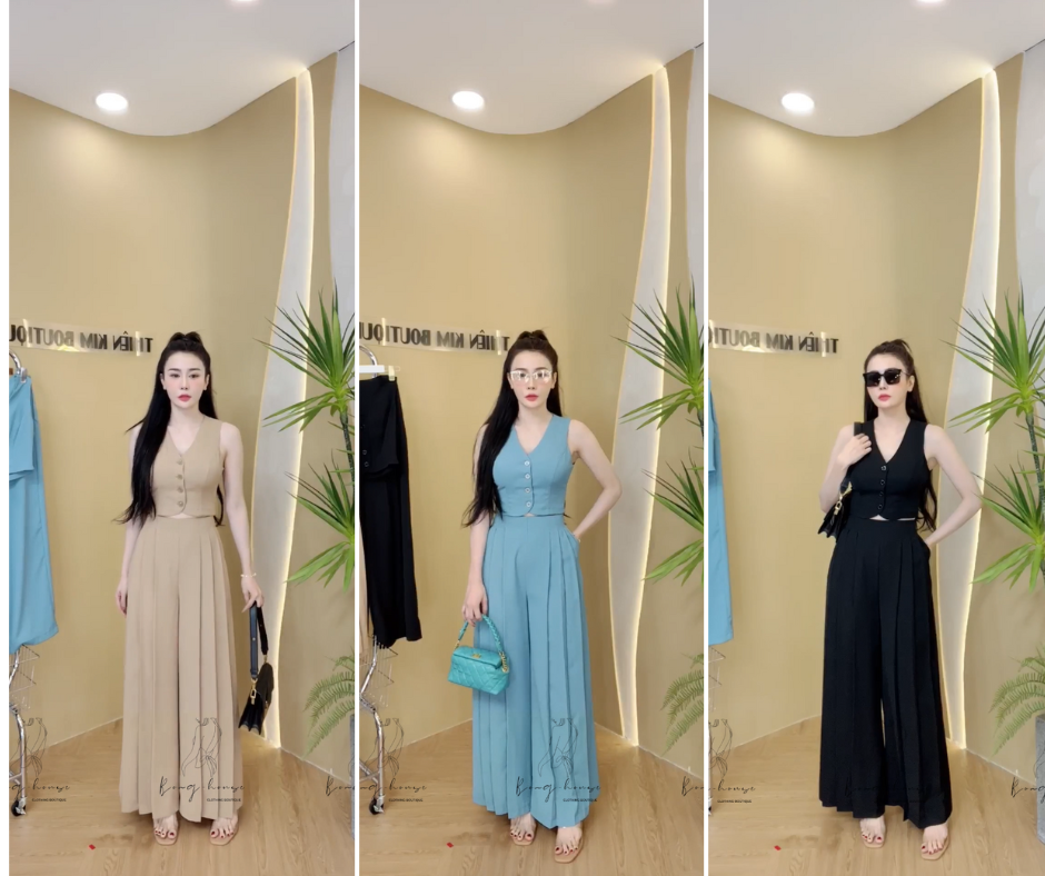 Set Sát nách quần ống rộng