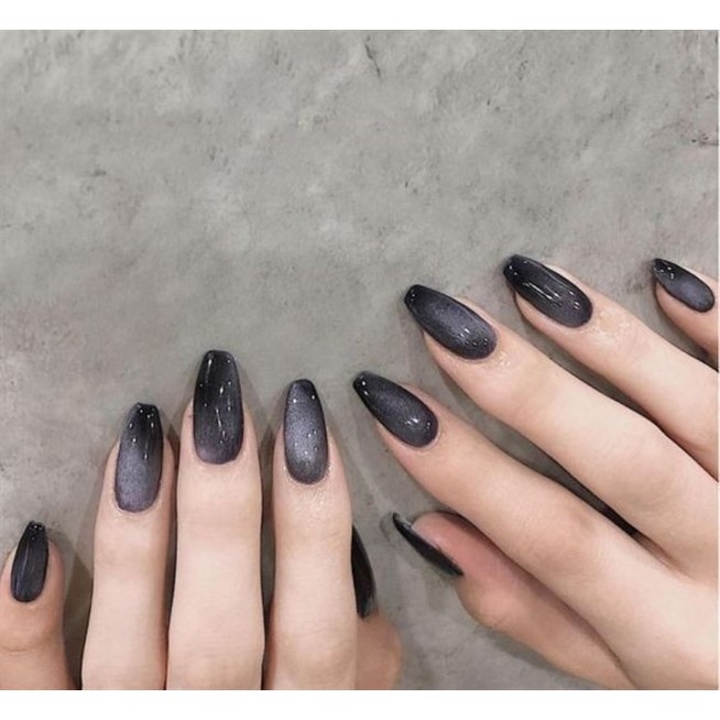 Sơn gel - Mắt mèo kim cương - màu đen