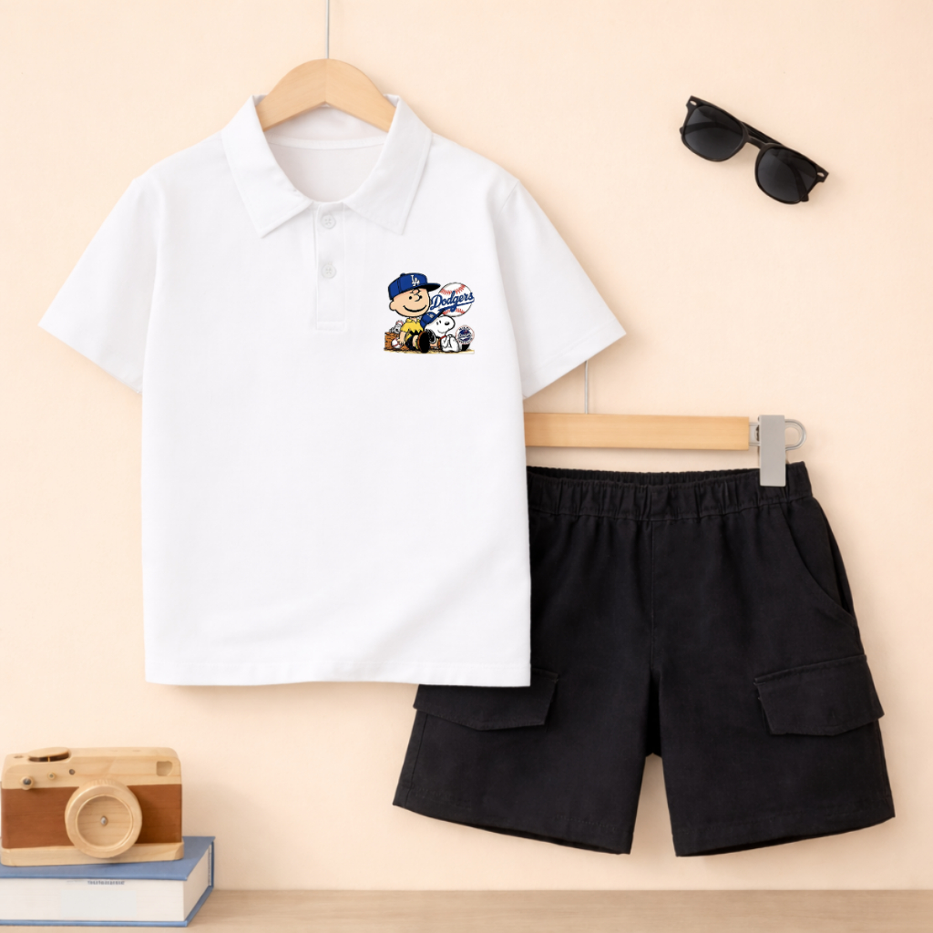 Set bộ Polo bé trai hình Snoopy Doggers - Loza Kids BU627_thumbnail_5