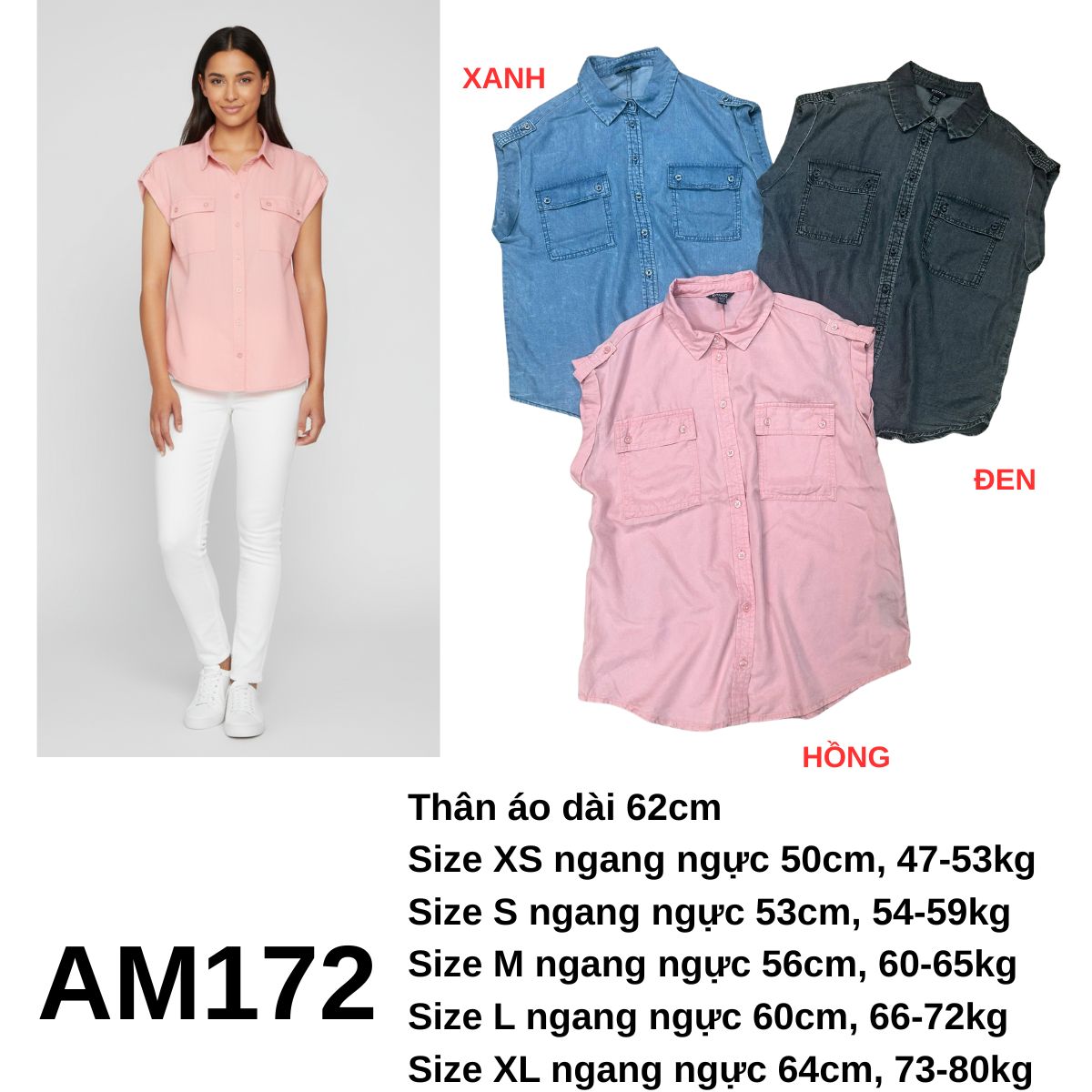 AM172 Áo sơ mi Jeans