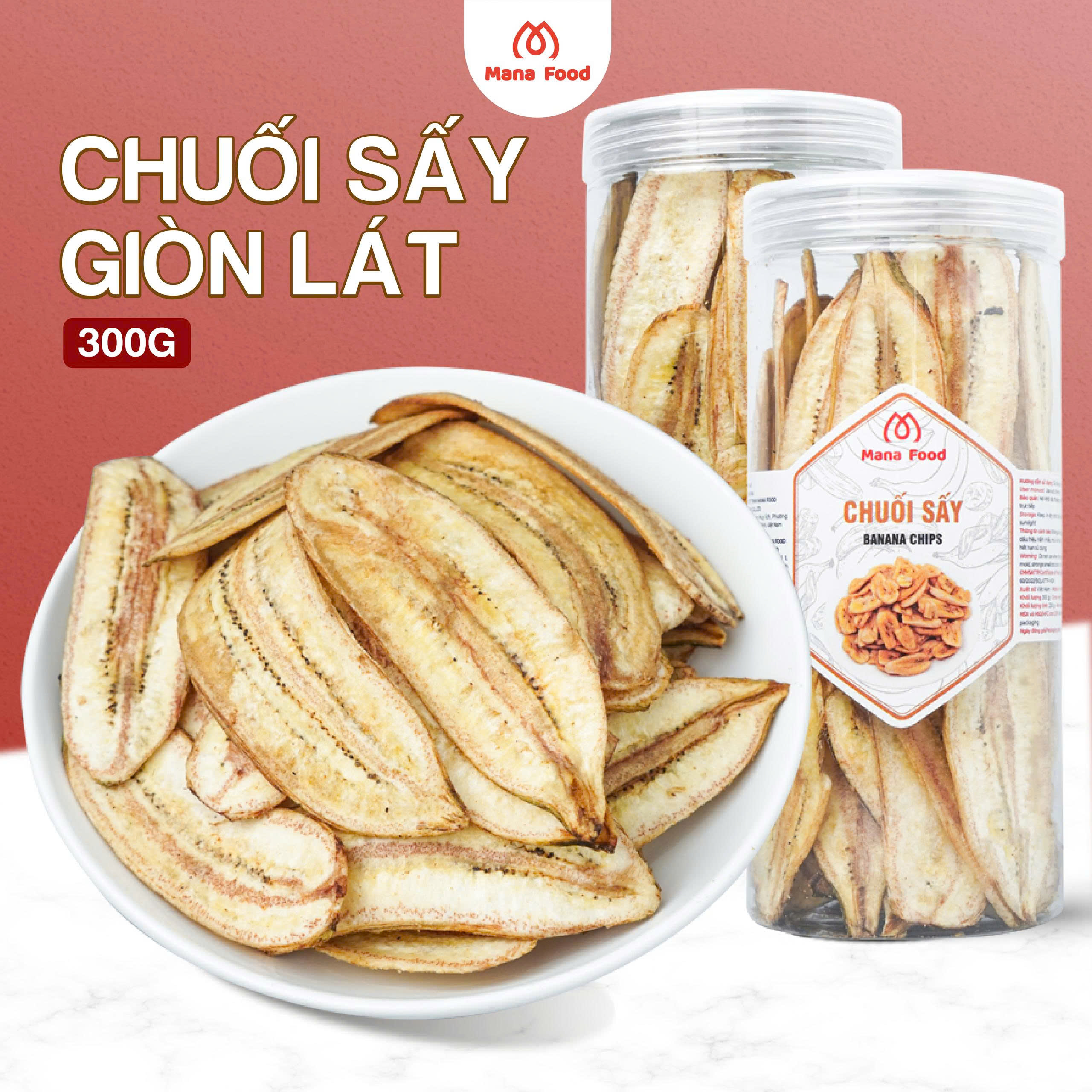 Chuối Sấy Giòn Lát Hủ 300g