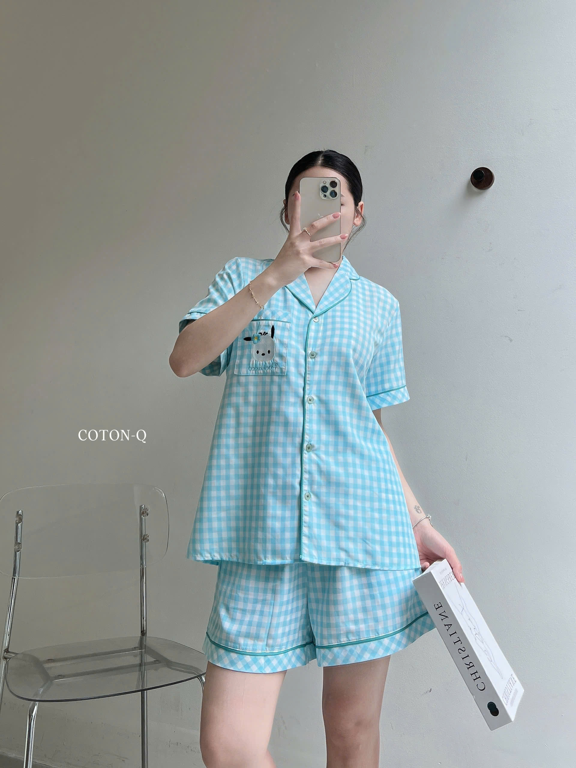 Set bộ đùi caro ( XANH TRỜI )_thumbnail_5