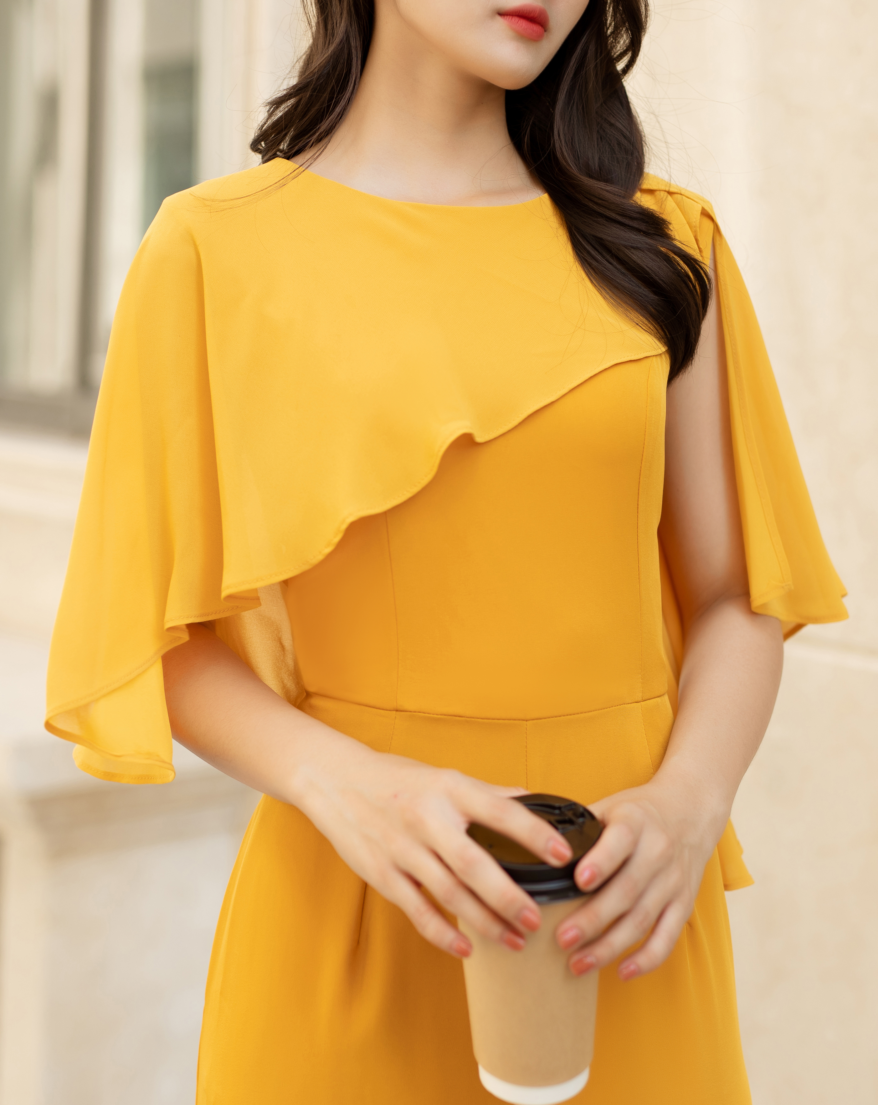 Jumpsuit dài cổ tròn phối tay sang trọng_thumbnail_5