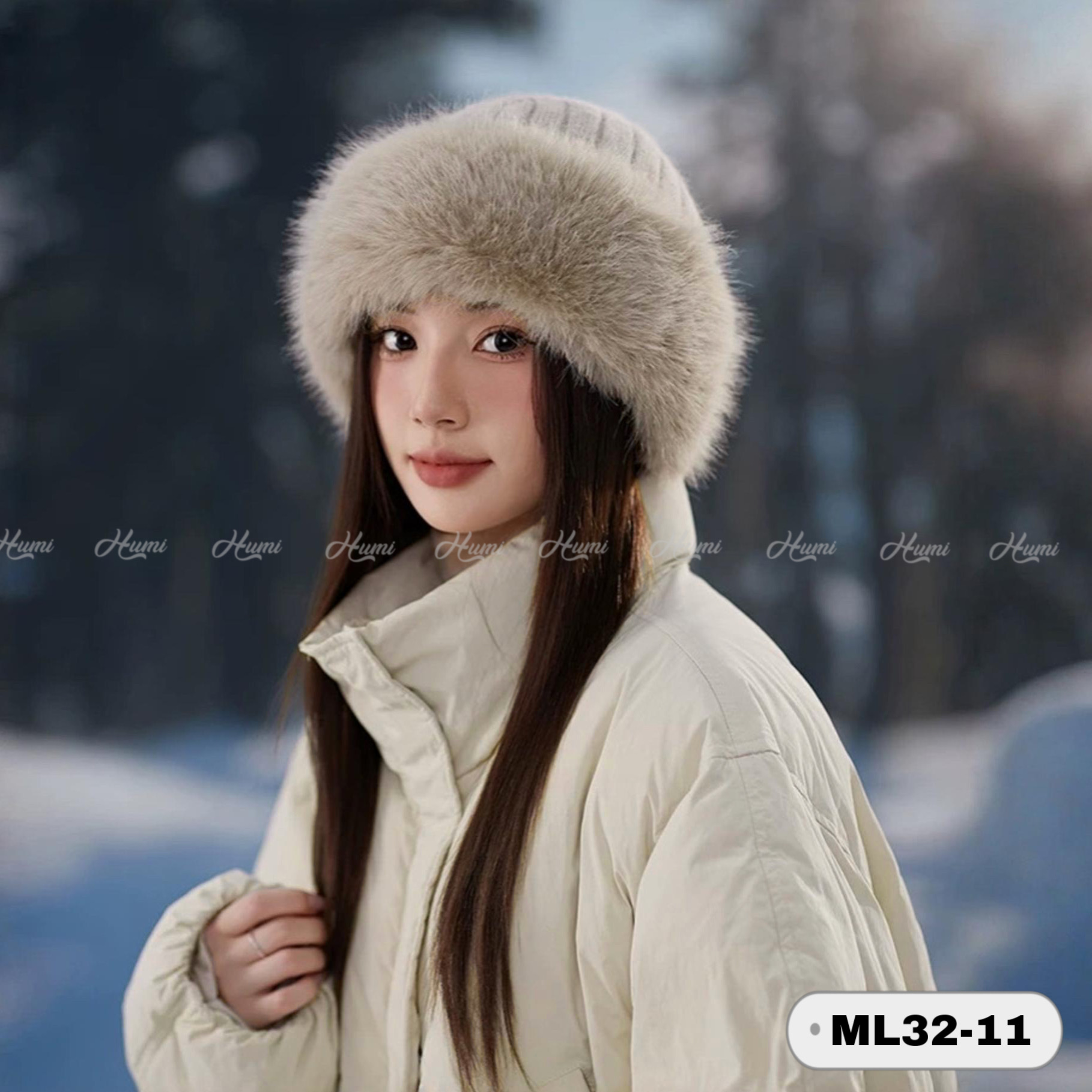 MŨ LEN MÔNG CỔ (ML32-11 Nâu)