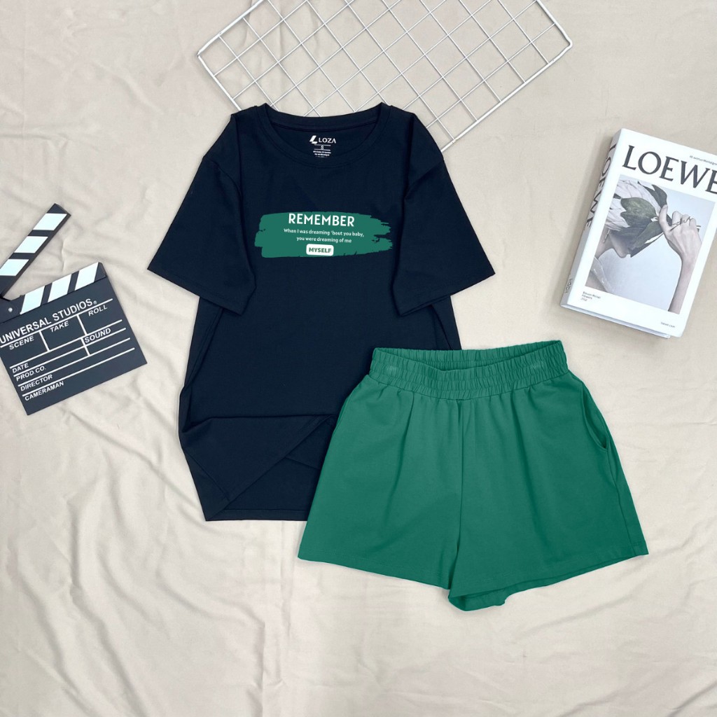 Đồ bộ nữ LOZA 'Remember' form rộng - Set đồ nữ mùa hè chất liệu thun cotton 4 chiều - BP15_thumbnail_1
