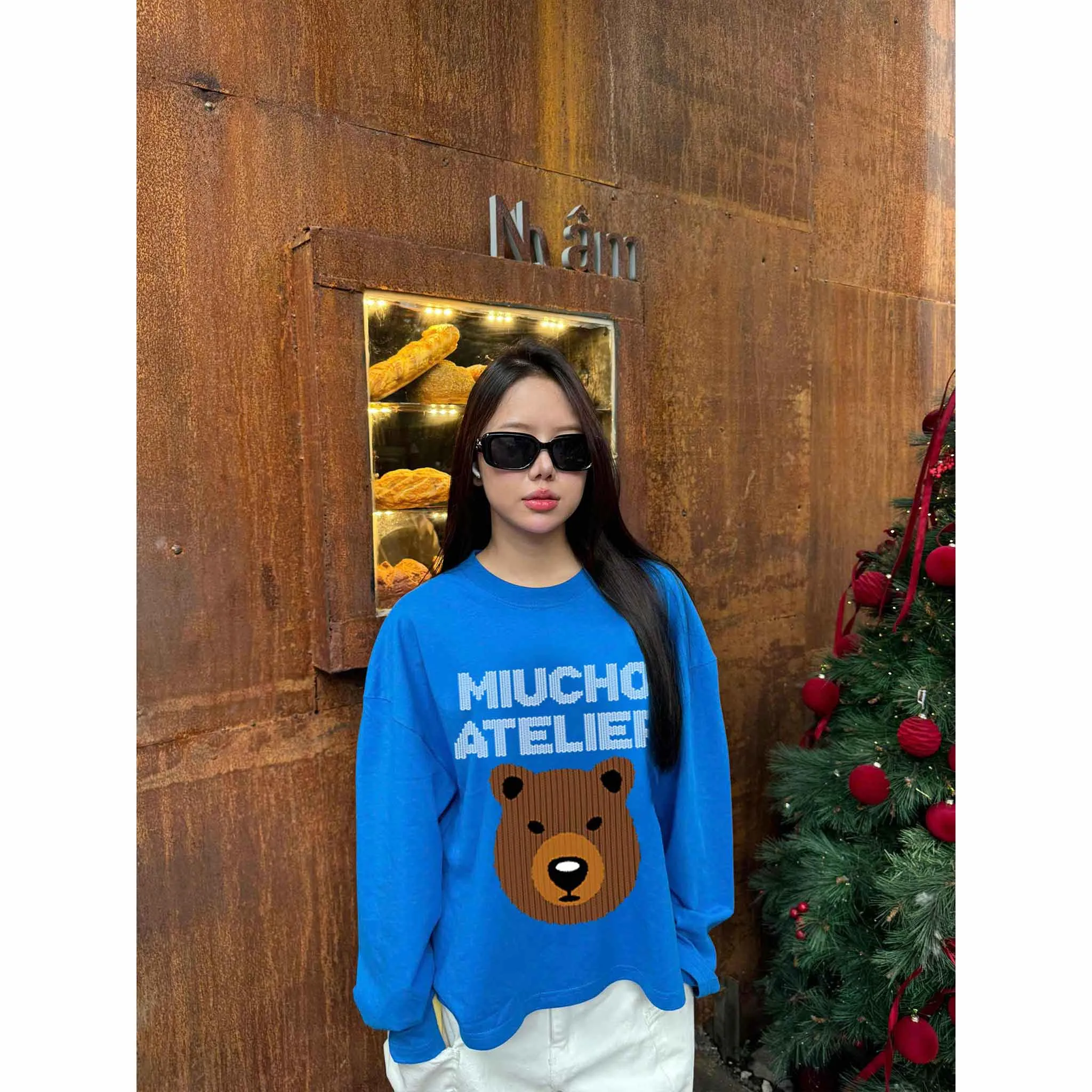 Áo thun boxy tay dài nam nữ Miucho Atelier cotton thoáng mát cổ tròn dễ phối đồ in mix 2689_thumbnail_3