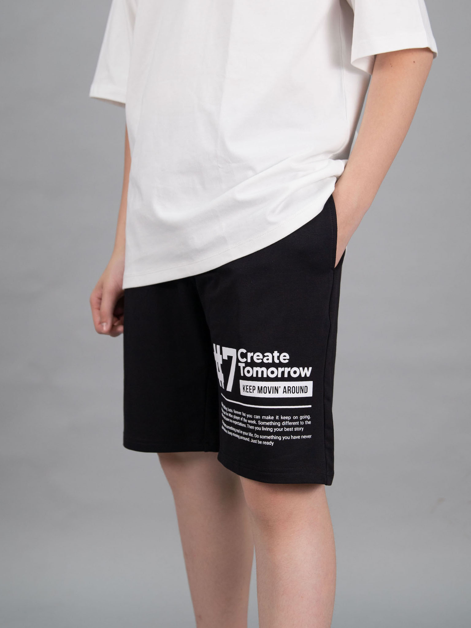 Quần short da cá đen #7