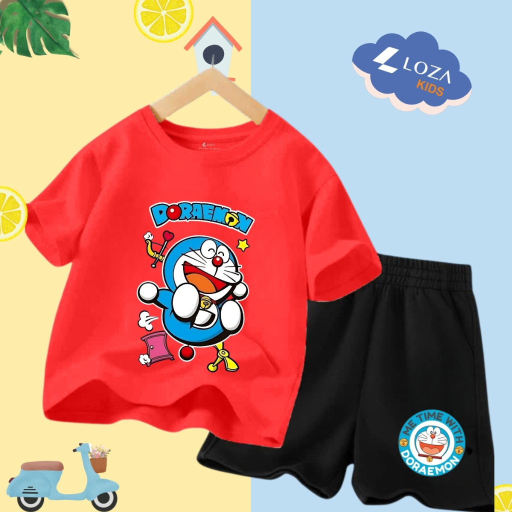 Đồ bộ bé trai in hình Doraemon - Loza Kids SB362_thumbnail_5