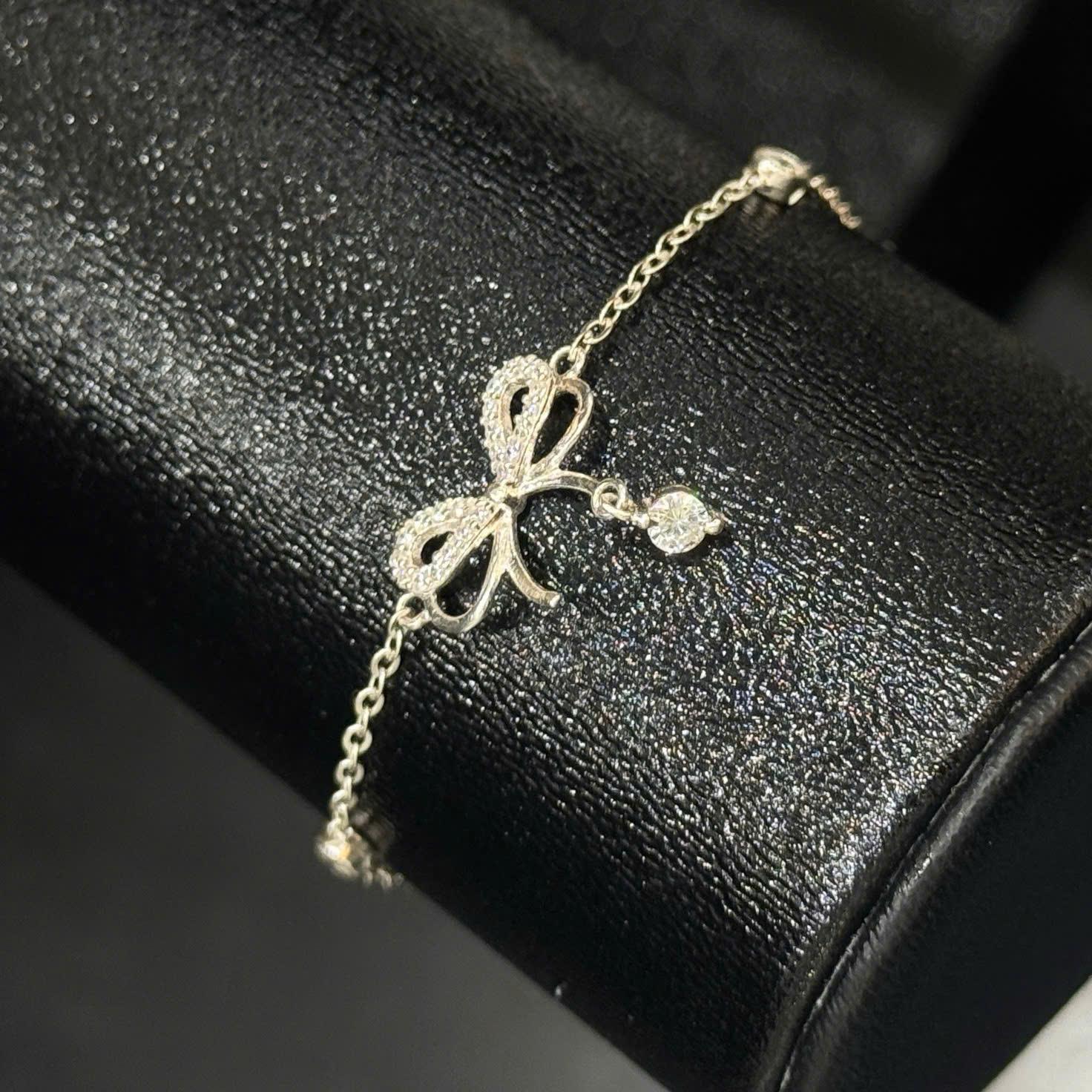 vòng tay bạc s925 nơ kim cương địu đà đính kim cương rơi lấp lánh cao cấp_thumbnail_1