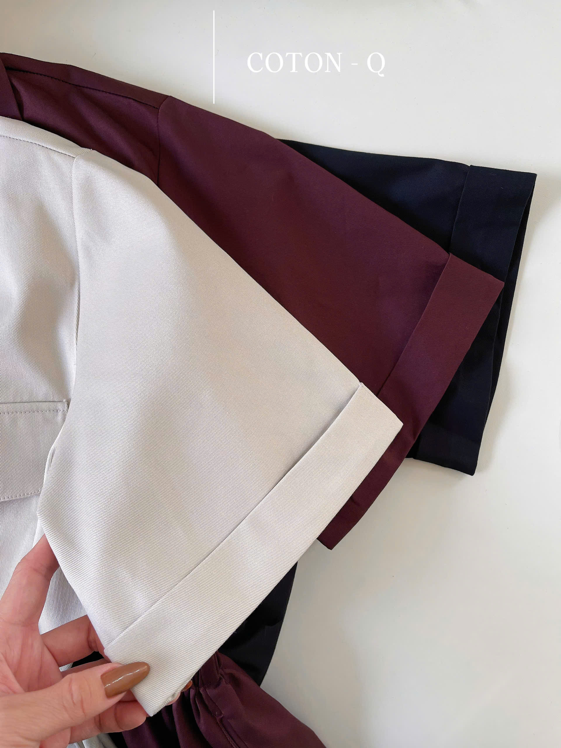 Đầm nữ Coton Q nhún 2 túi ( BE )_thumbnail_12