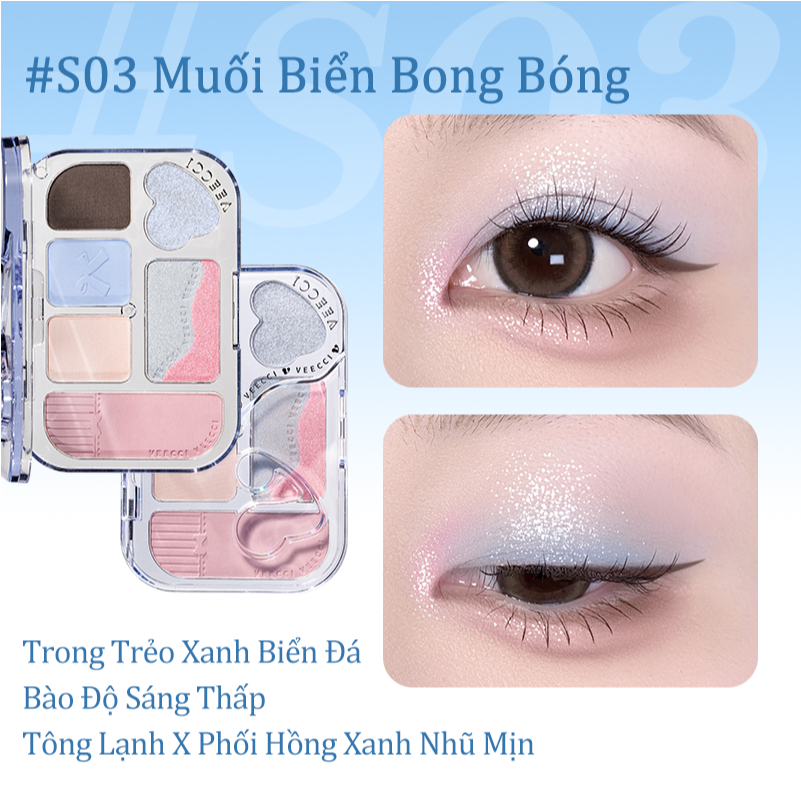 [VEECCI] Bảng phấn mắt 6 má ô Veecci 8g_thumbnail_5