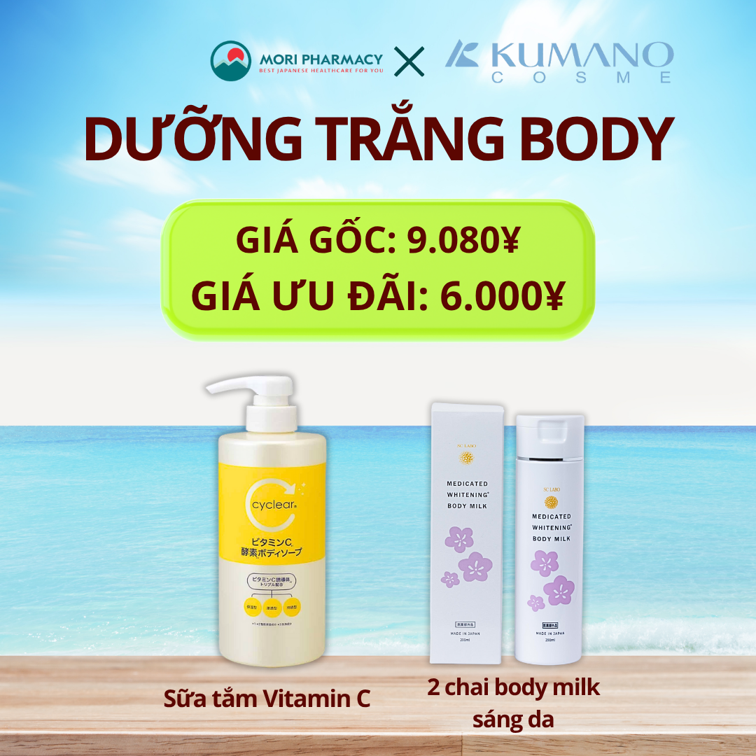 Combo dưỡng trắng body