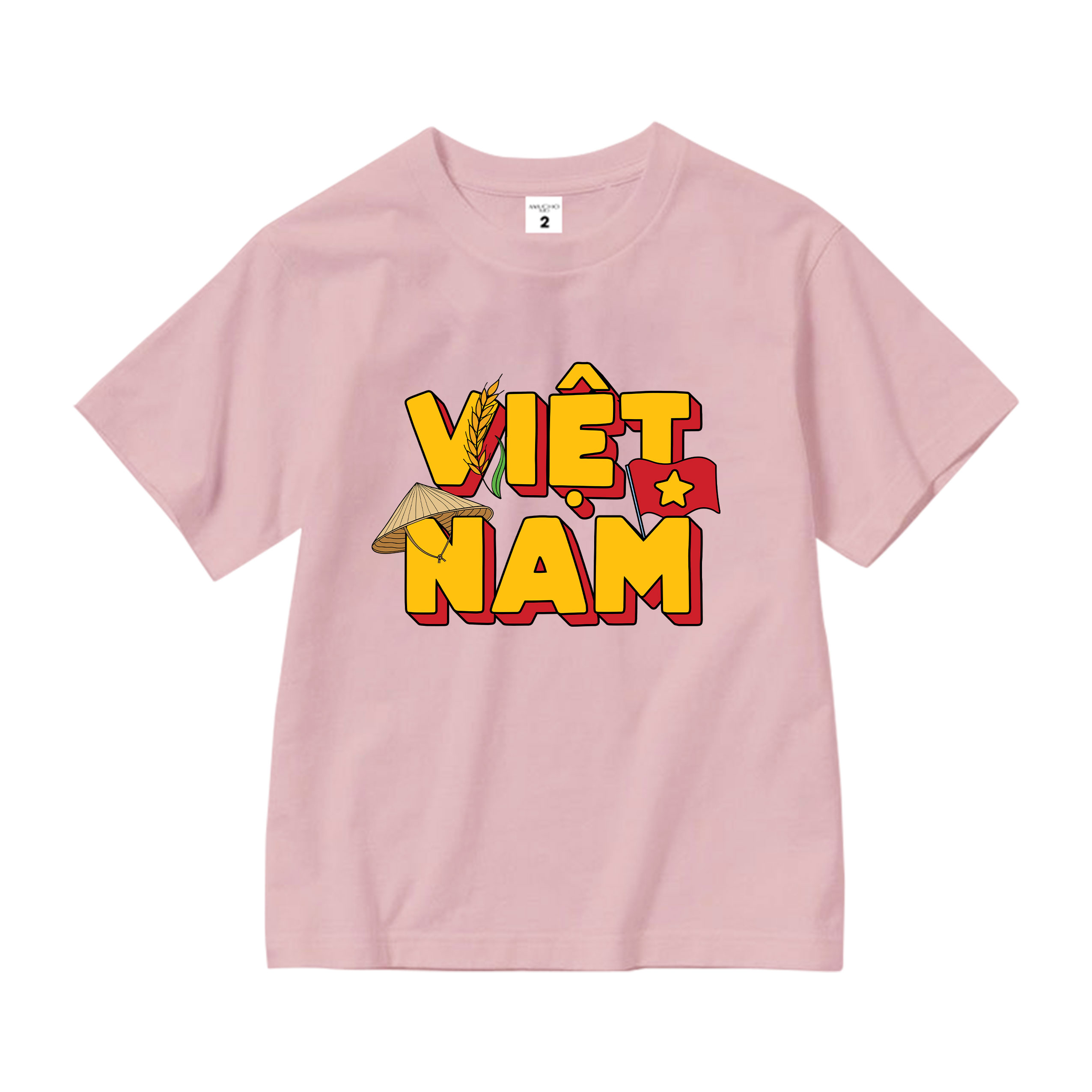 Áo thun Việt Nam tôi yêu cho bé gái form rộng 2134 Miucho Kid vải cotton thoáng mát co giãn in mix_thumbnail_7