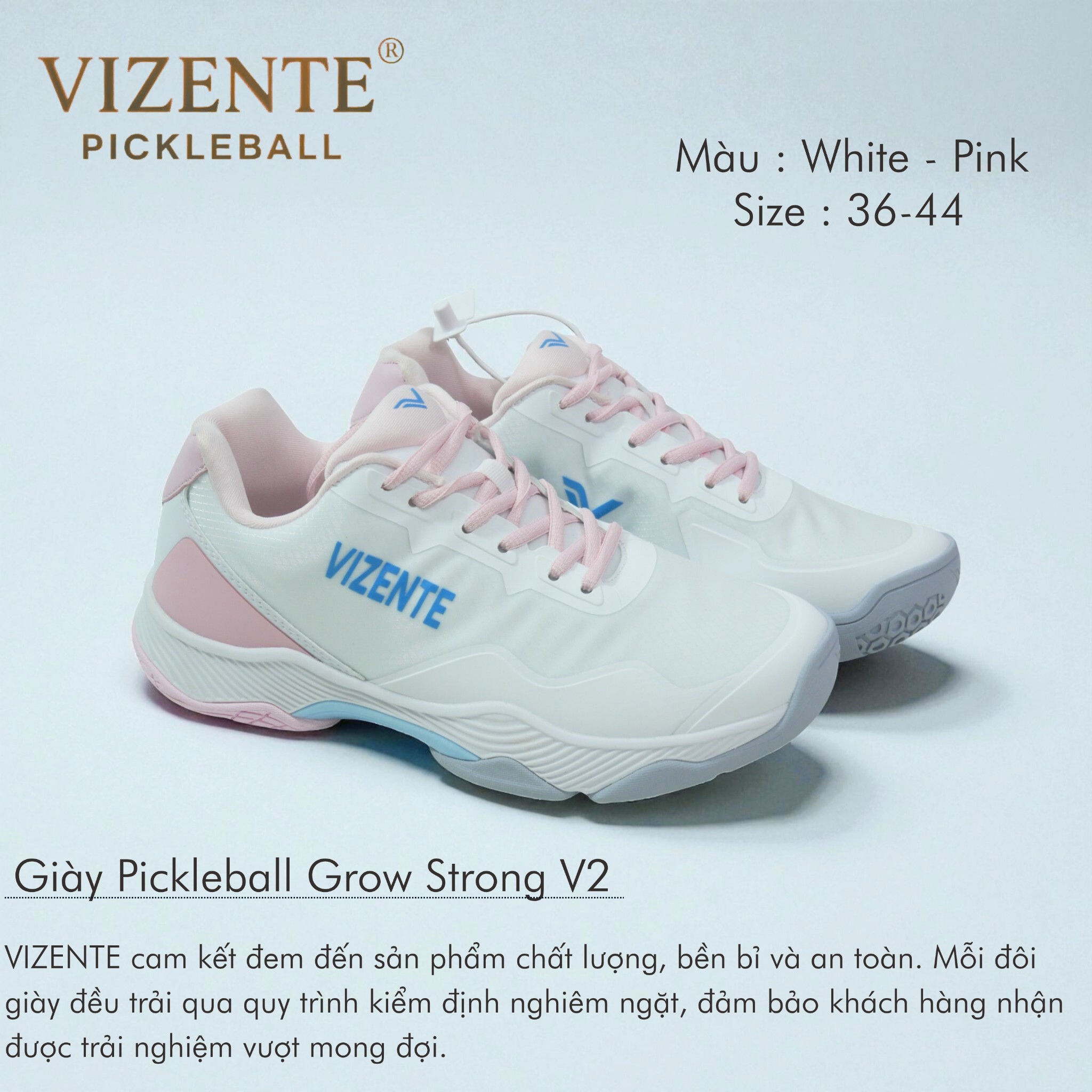 Giầy thể thao Pickcleball VIZENTE GROW STRONG V2