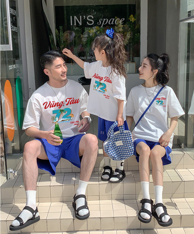 Áo thun du lịch Vũng Tàu cho bé form rộng thoáng mát AED1289 Miucho Kid in mix_thumbnail_3