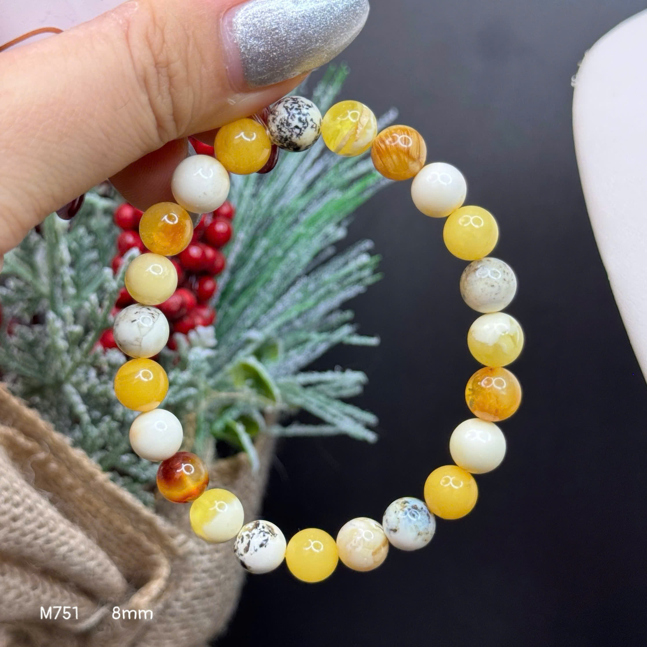 Lắc Tay Hổ Phách Tinh Vân - M751