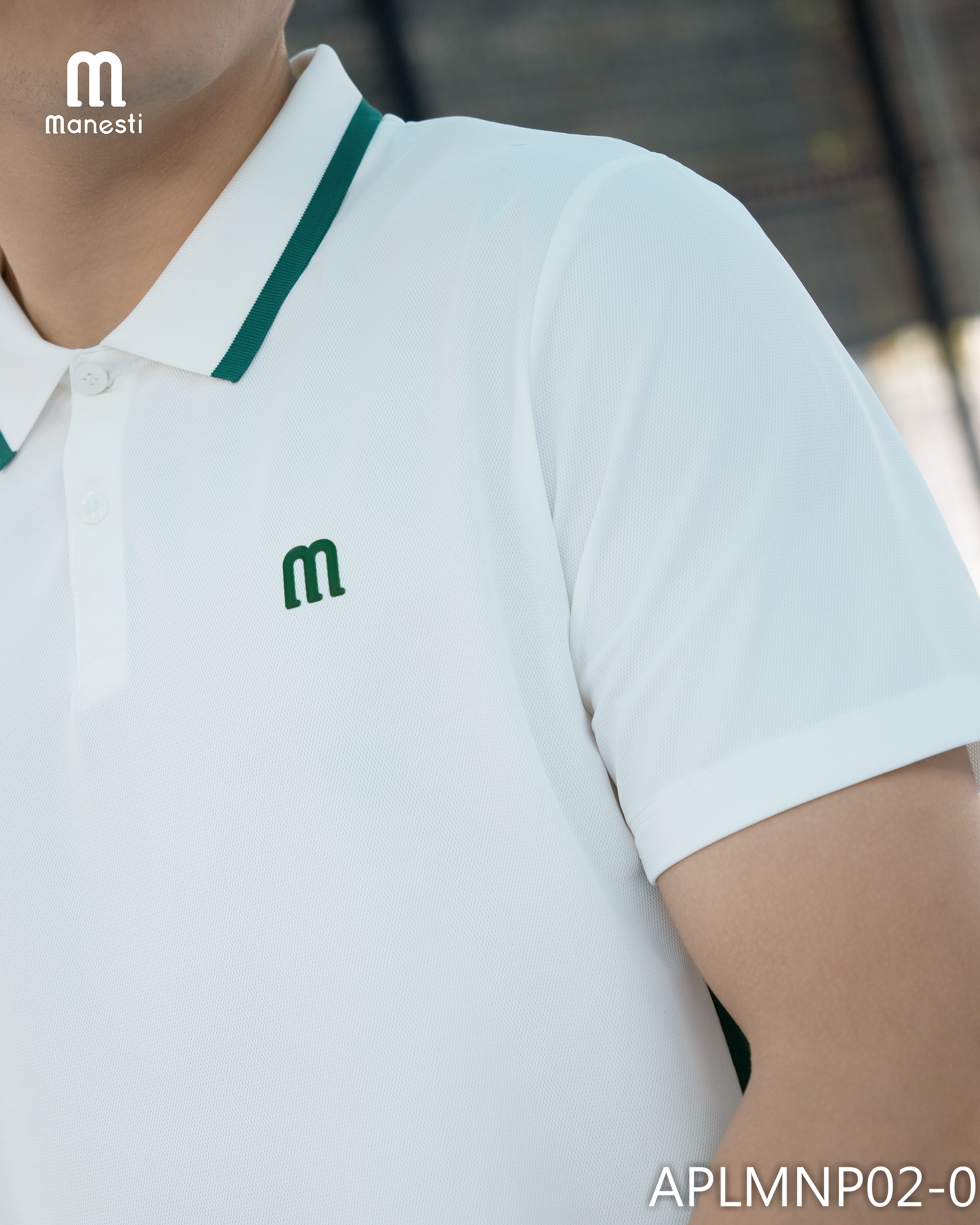 Áo polo thể thao nam chơi Picklebal/Tennis Interlock Manesti_thumbnail_17