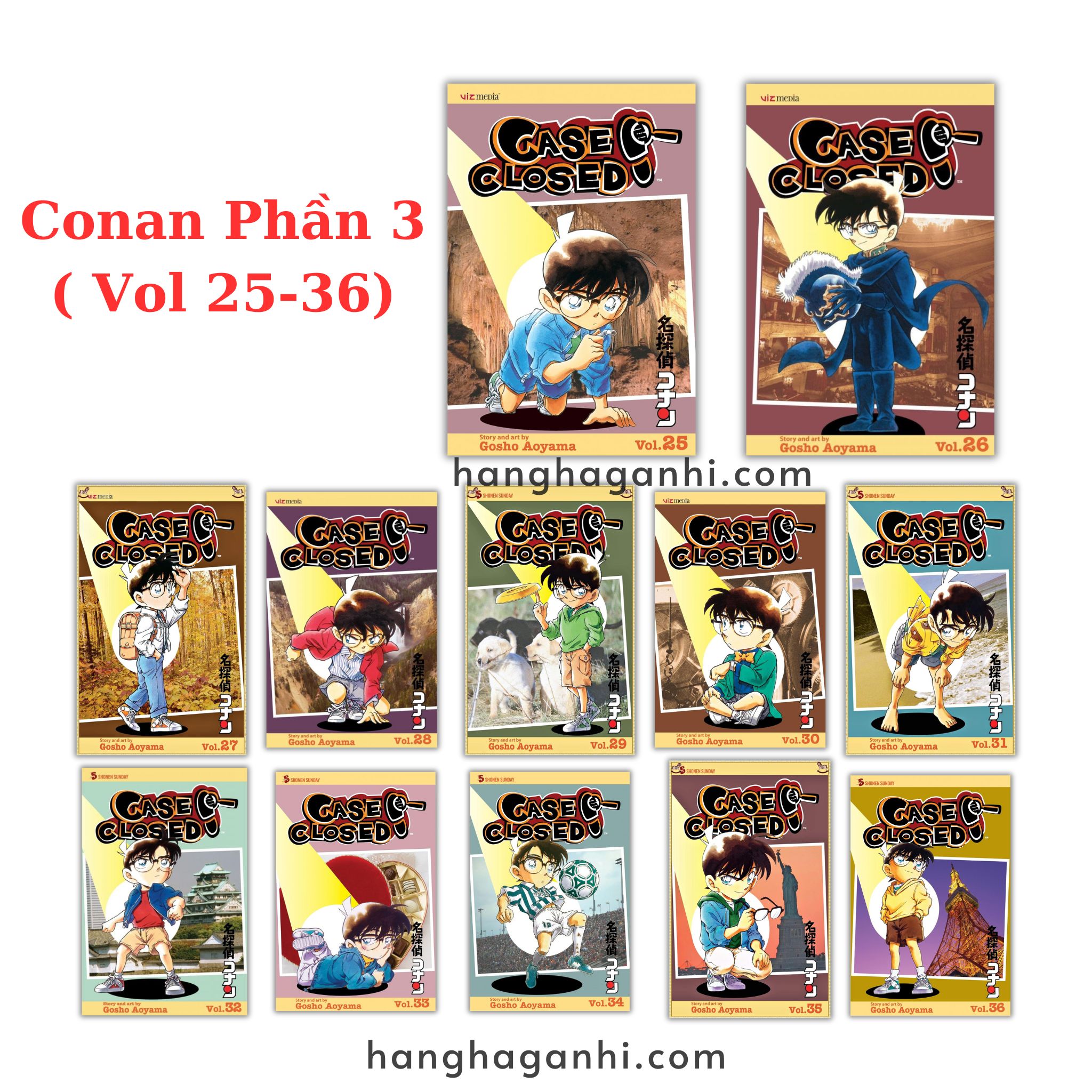 [TIẾNG ANH] - Truyện Tranh Thám Tử Lừng Danh Conan Phần 3 ( Vol 25-36)