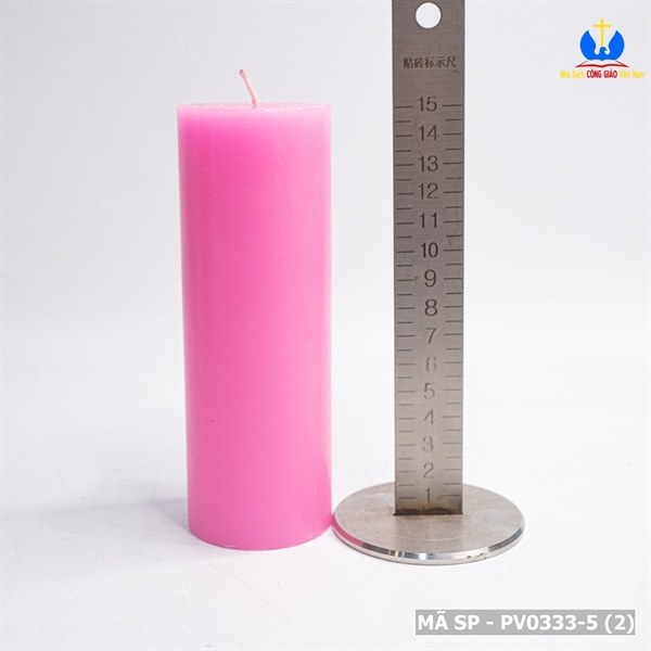 Nến trụ màu hồng 15cm Vivian_thumbnail_1