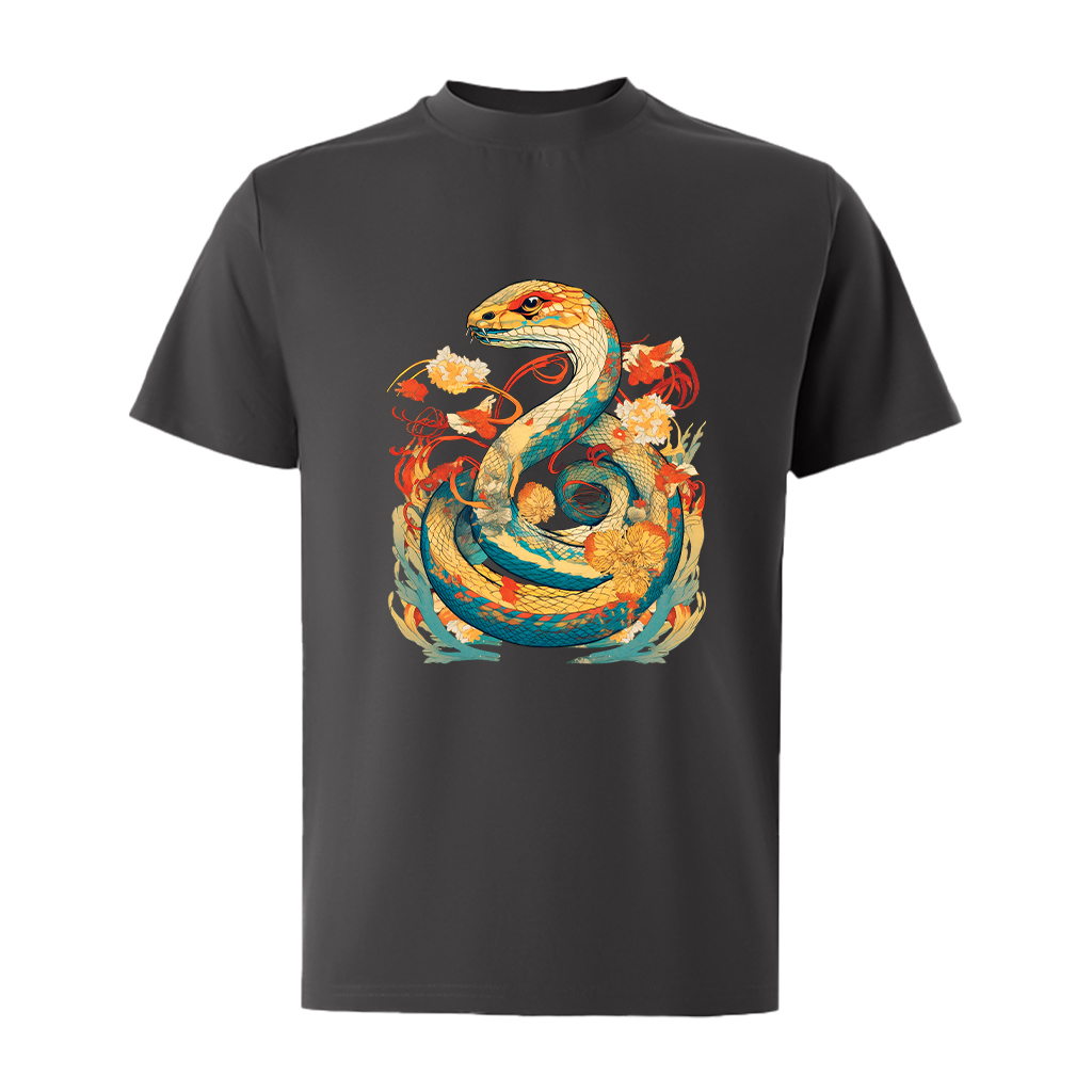 Áo thun nam form rộng 12 con giáp tuổi Tỵ ATD482 Miucho Iconic cotton cổ tròn in graphic_thumbnail_14