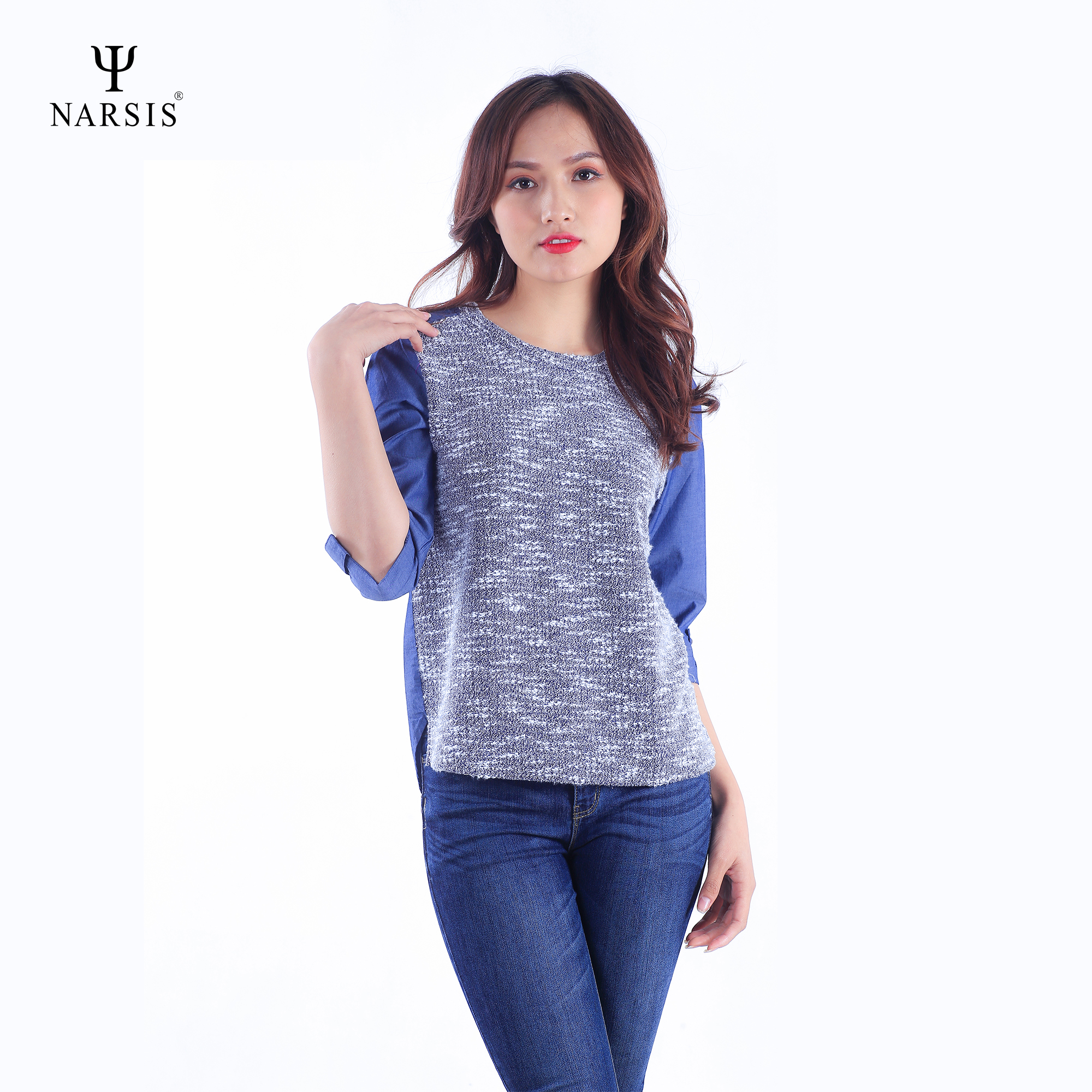 ÁO NỮ KIỂU L7093 NARSIS VẢI LEN COTTON ẤM ÁP, THOÁNG MÁT, GIỮ ẤM TỐT, MỀM MẠI, GIỮ ẤM TỐT, MỀM MẠI_thumbnail_2