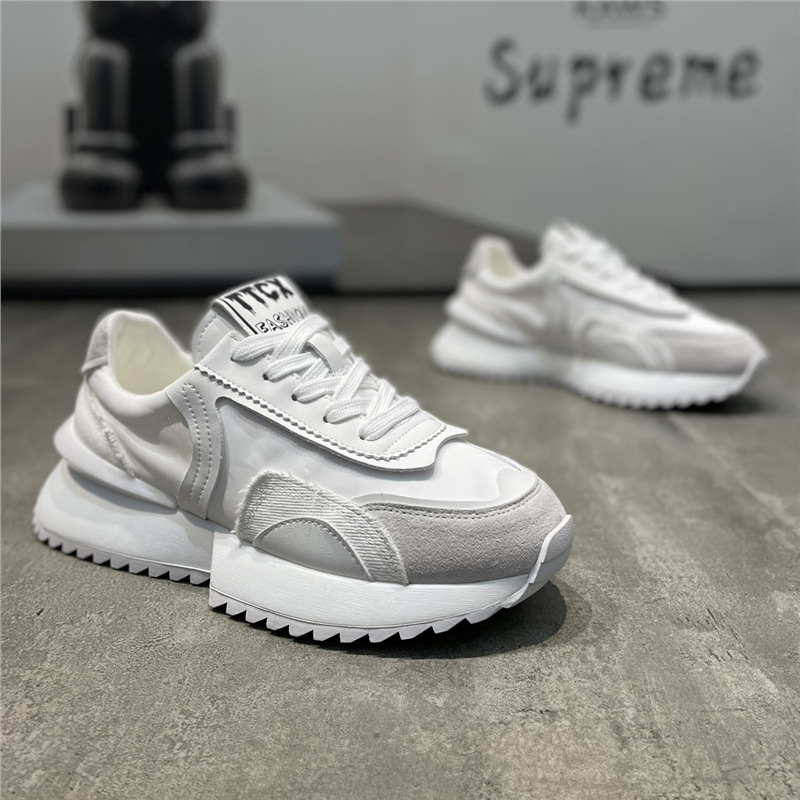 GA338 - Giày nam retro đế dày da phối vải lụa đá phong cách châu Âu thời trang thu 2024_thumbnail_4