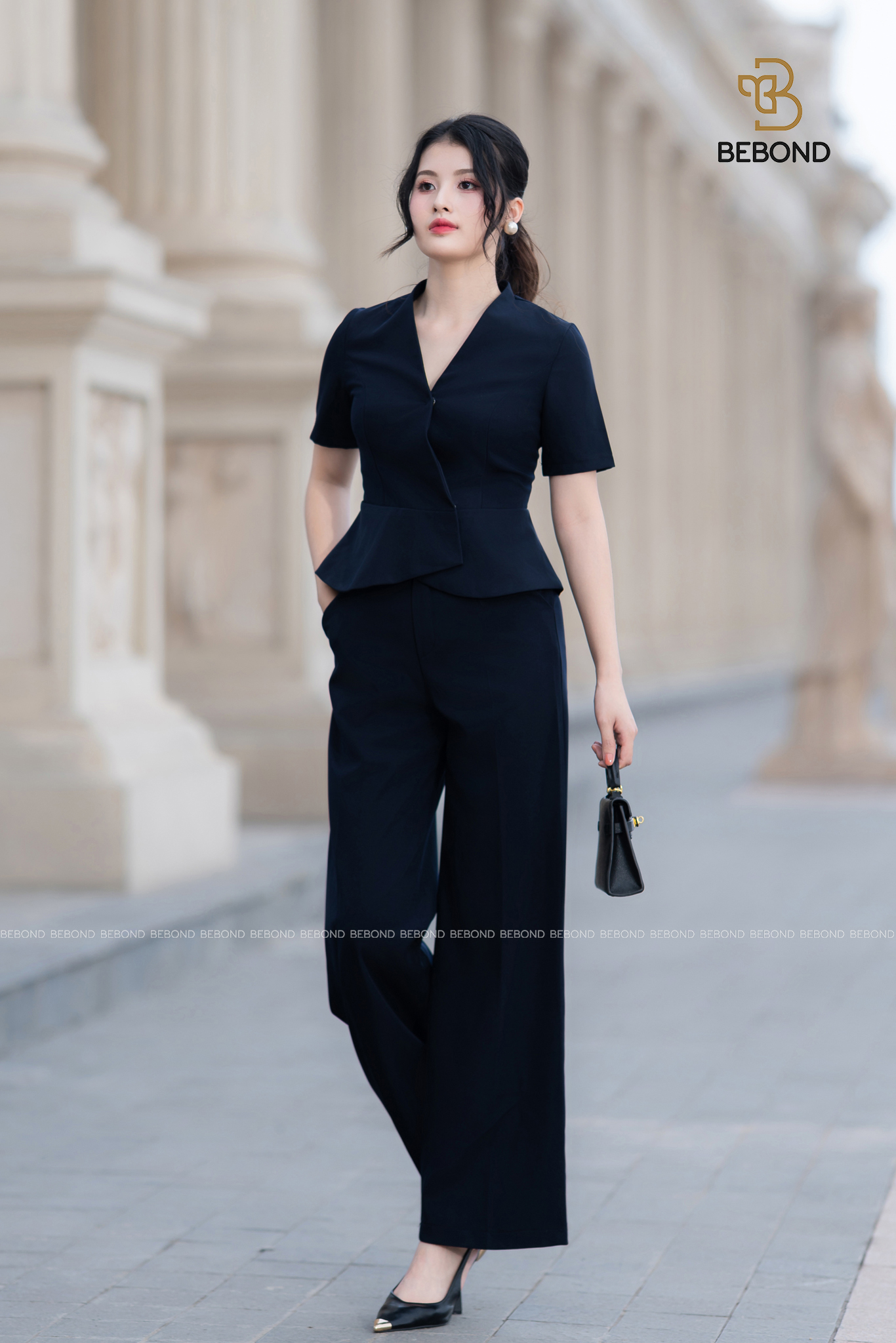 Áo vest ngắn tay ZURA màu XANH THAN_thumbnail_3