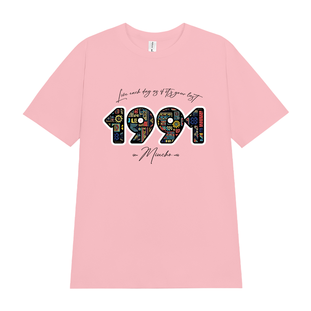 Áo thun nữ in năm sinh 1991 form vừa regular vải cotton 4c thoáng mát ARD1778 Miucho Chic in mix_thumbnail_7