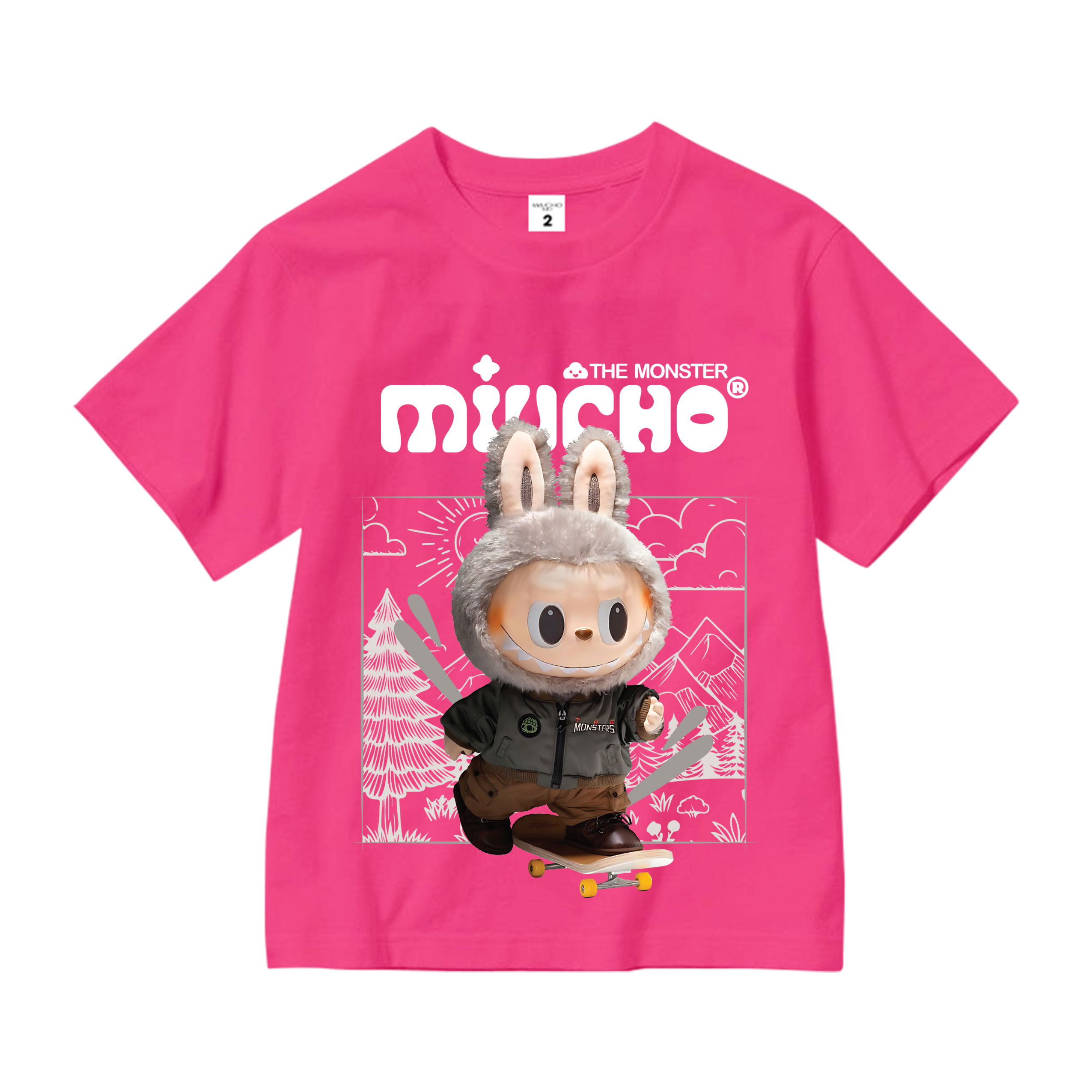 Áo thun bé trai labubu form rộng AED1498 Miucho Kid vải cotton thoáng mát cổ tròn in graphic_thumbnail_10