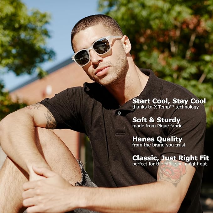 Men’s Active Polo Shirt – Comfortable Midweight Short Sleeve Tee_thumbnail_2