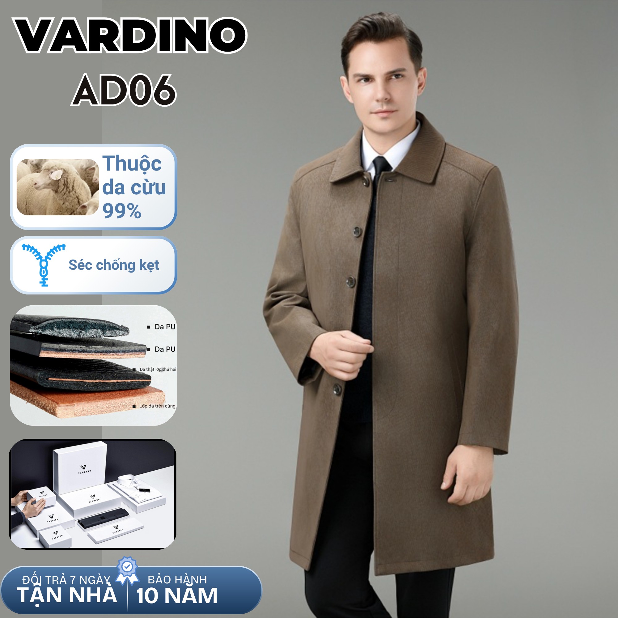 Áo khoác nam Vardino AD06