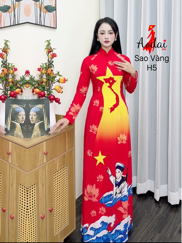 Áo dài Sao vàng H5 chú Hải quân bám biển