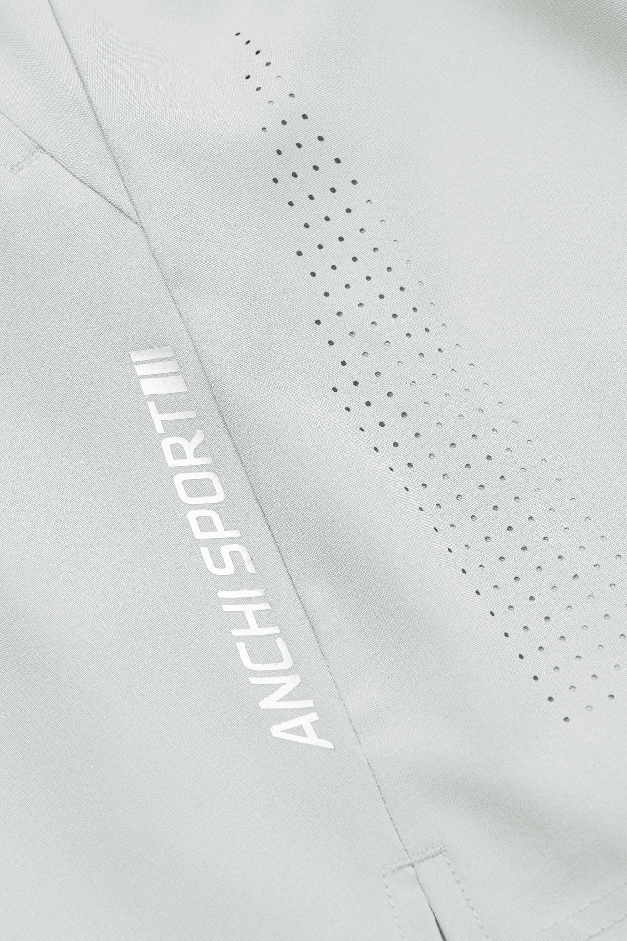 Quần Soọc Gió Thể Thao Laser Nam Trung Niên ANCHI Dáng Suông Dài Trên Gối Màu Ghi Nhạt