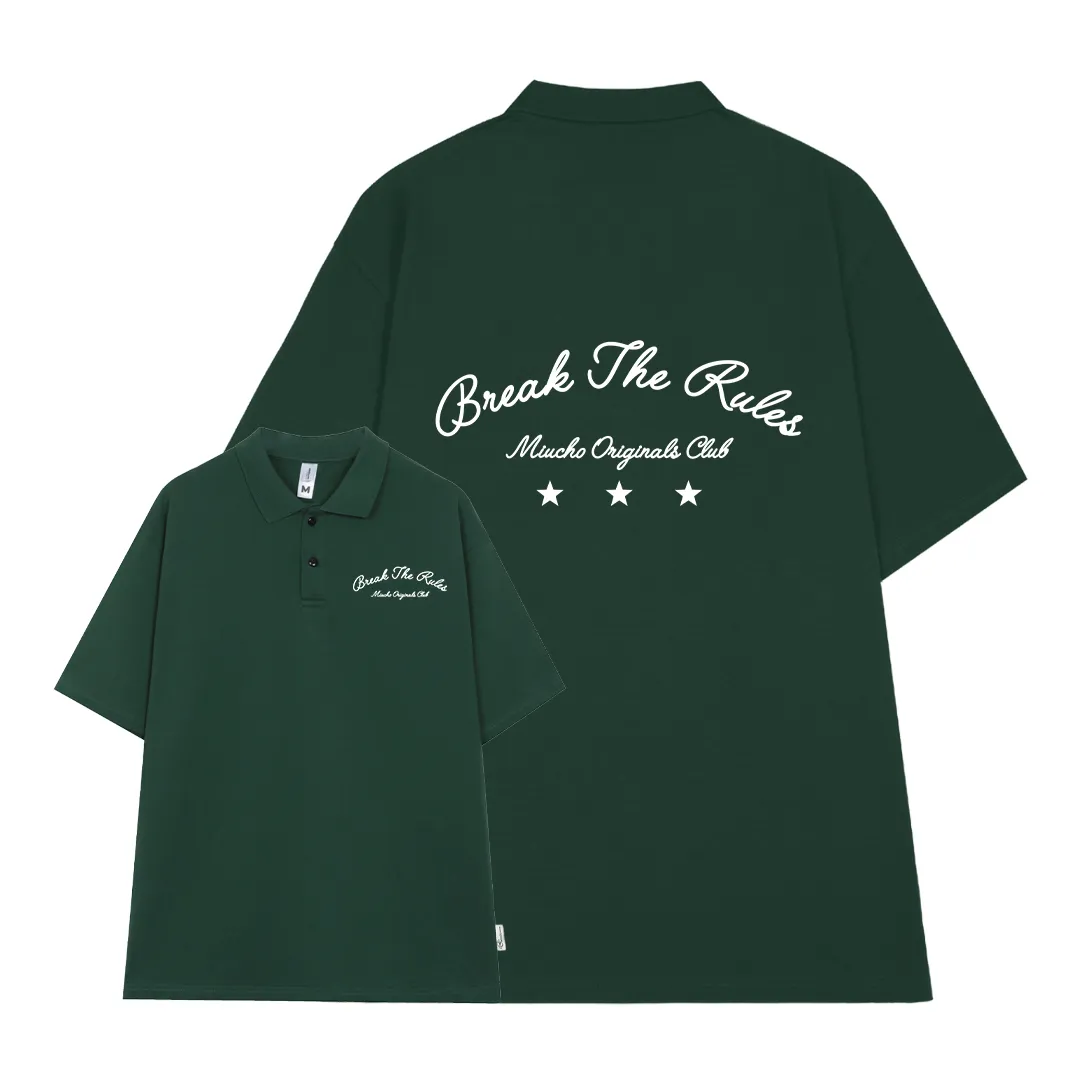 Áo polo form rộng basic 2482 Miucho vải cotton co giãn thoáng mát cổ trụn in typography_thumbnail_11