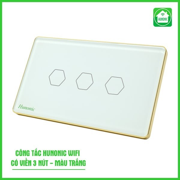 Công Tắc Hunonic Wifi Hình Chữ Nhật - 3 Nút_thumbnail_1