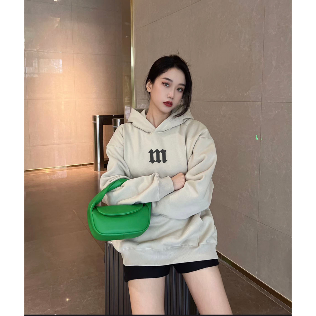 Áo hoodie nữ form rộng HDD281 Miucho chân cua dày dặn in typography_thumbnail_5