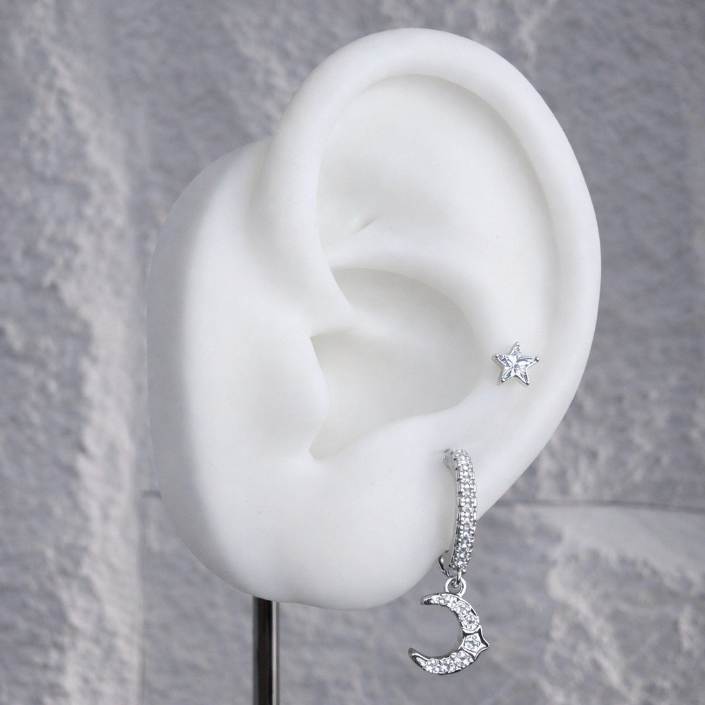 khuyên vòng kiểu rơi mặt trăng 8mm