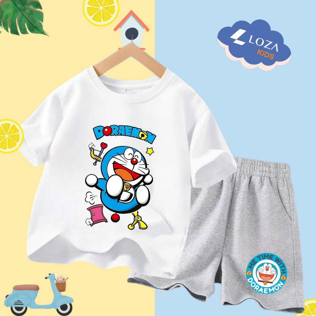 Đồ bộ bé trai in hình Doraemon - Loza Kids SB362_thumbnail_6