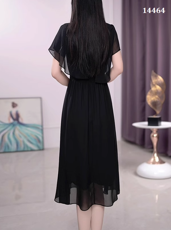 14464-Đầm voan thiết kế dáng dài đính dây đá eo_thumbnail_3