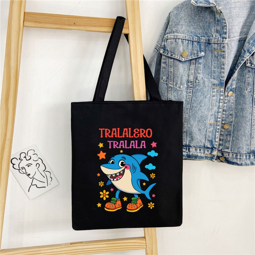 Túi tote in hình Brainrot - Túi vải canvas kích thước 33x37cm đựng vừa A4  và laptop - TOTE25