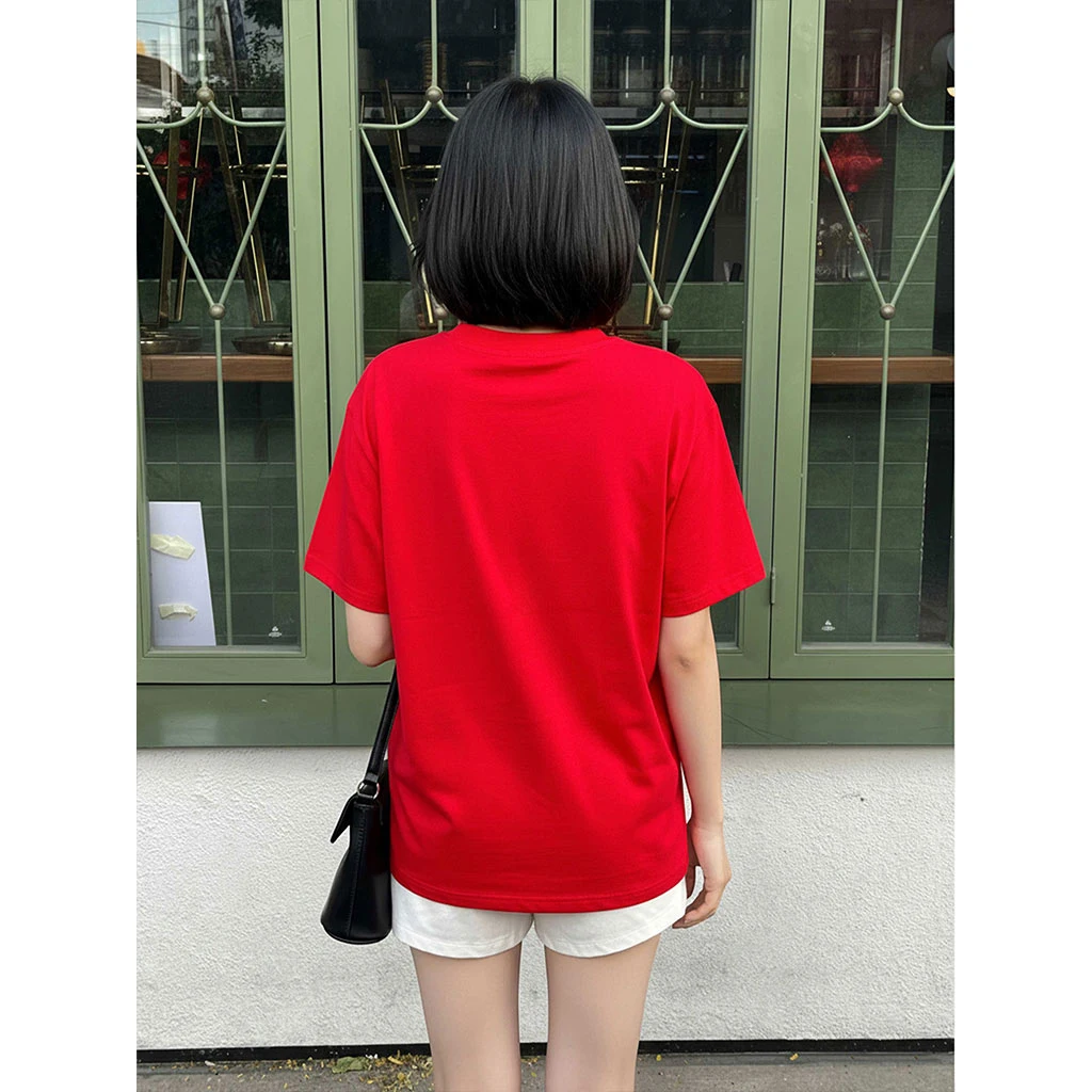 Áo thun form rộng Miucho vải dày dặn thoáng mát tôn dáng chú ngựa ngây ngô in mix 2910_thumbnail_7