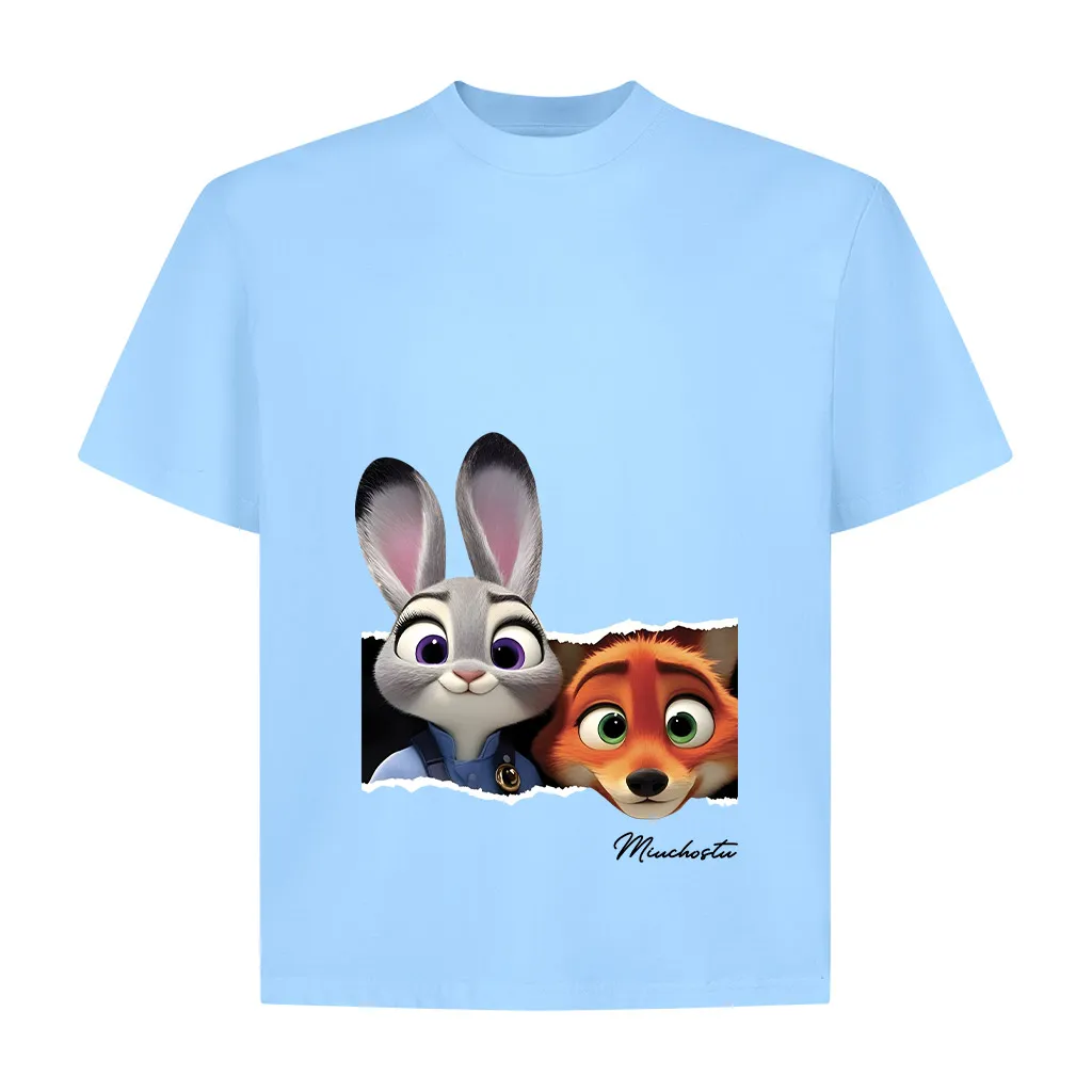 Áo thun couple form boxy Miucho Club vải cotton co giãn 2 chiều thoáng mát Judy Hopps in mix 2826_thumbnail_13