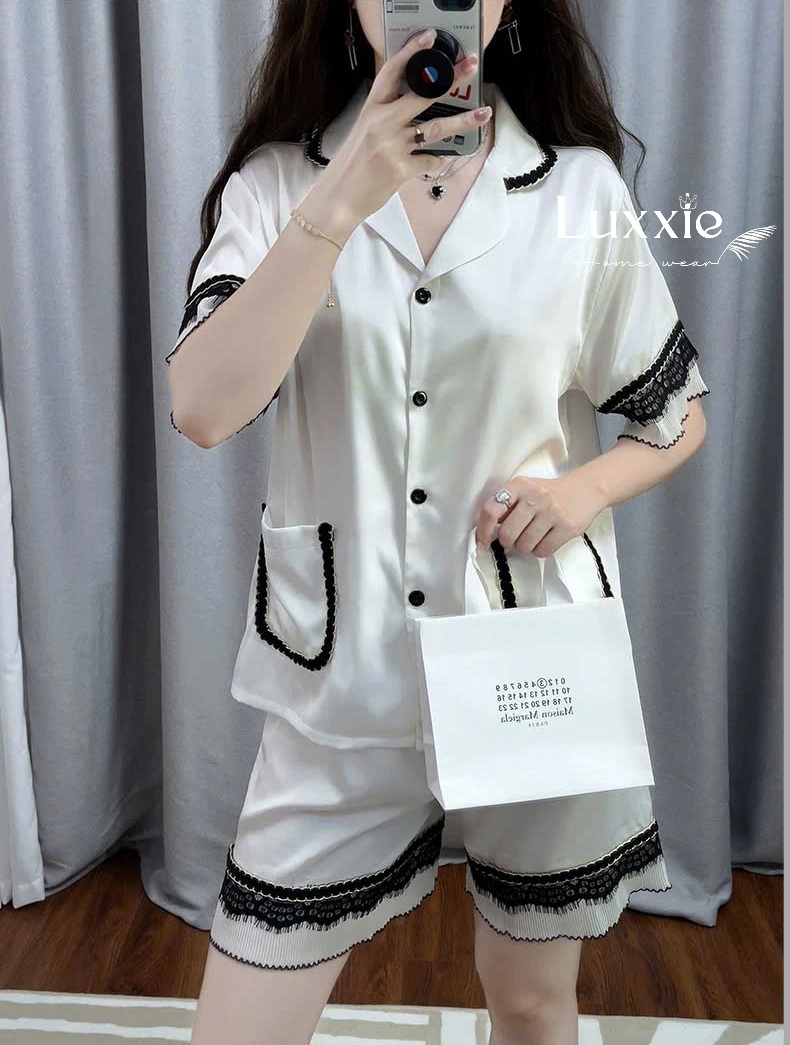 N113C Pijama lụa phối ren túi 2 bên cộc đùi_thumbnail_7