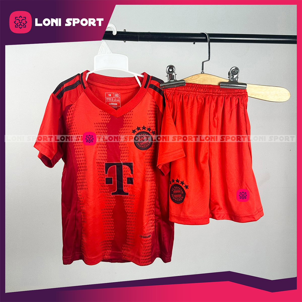 Bộ kid Bayern sân nhà đỏ 24/25