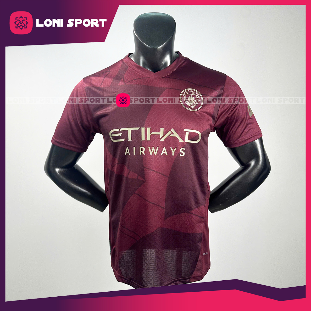 Bộ bóng đá CLB MC 3rd đỏ đô 24/25 SF