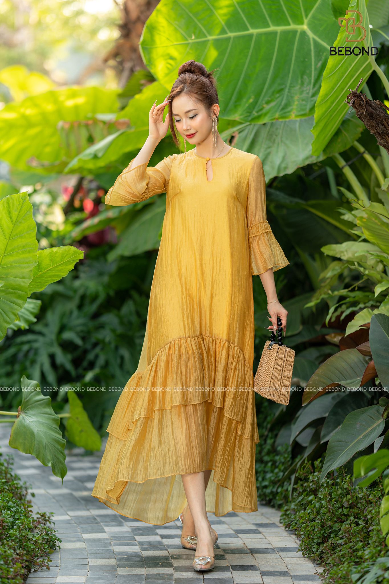 ĐẦM SUÔNG BÈO CHÂN MÀU VÀNG- VIVIAN DRESS_thumbnail_7