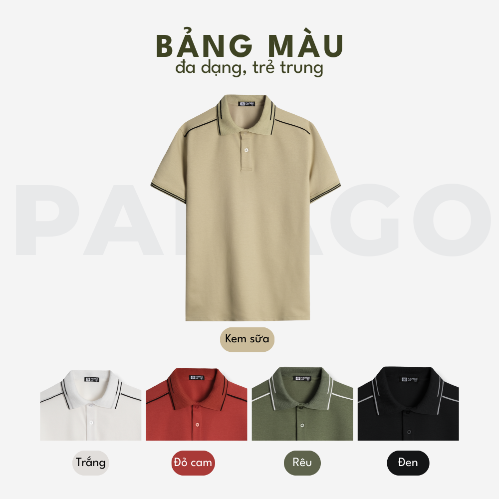 Áo polo cao cấp PAPAGO nam Trung niên vải cotton kim cương form rộng - P25PLCT003_thumbnail_7